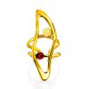 Voluminous Gilded Silver Amber Adjustable Ring The Palazzo, Ring Size: Adjustable, image 
