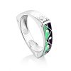 Designer Silver Enamel Ring, Ring Size: 8.5 / 18.5, image 