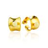 Lustrous Gilded Silver Amber Stud Hoop Earrings The Palazzo, image 