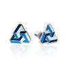 Abstract Design Geometric Enamel Stud Earrings, image 