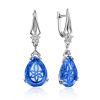 Luminous Blue Quartz Drop Earrings, image 