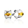 Sterling Silver Amber Stud Earrings The Palazzo, image 