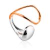 Designer Mix Color Silver Ring The Liquid, Ring Size: Adjustable, image 