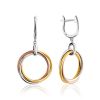 Lustrous Gilded Silver Hoop Dangle Earrings The Liquid, image 
