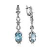 Ultra Feminine Silver Topaz Dangle Earrings, image 