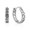 Chain Motif Silver Hoop Earrings The ICONIC, image 