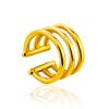 Trendy Triple Line Gilded Silver Ear Cuff The ICONIC, image 