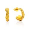 Chic Gilded Silver Amber Half Hoops The Palazzo, image 