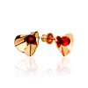 Gilded Silver Amber Stud Earrings The Palazzo, image 