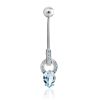 Refined Silver Topaz Navel Piercing, image 