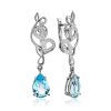 Stunning Silver Topaz Drop Earrings, image 