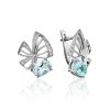 Cute Silver Topaz Earrings, image 