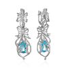 Exquisite Silver Topaz Dangle Earrings, image 