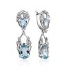 Classy Silver Topaz Drop Earrings, image 