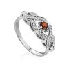 Vintage Style Silver Garnet Ring, Ring Size: 6 / 16.5, image 