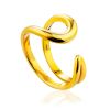 Designer Gold Plated Silver Adjustable Ring The Liquid, Ring Size: Adjustable, image 