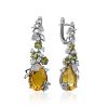 Dazzling Silver Zultanite Drop Earrings, image 