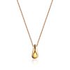 Simplistic Design Rose Gold Plated Amber Necklace The Palazzo, image 