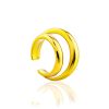 Sleek Gilded Silver Double Line Ear Cuff The Liquid, image 