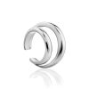 Sleek Silver Ear Cuff The Liquid, image 