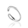 Chic Silver Crystal 2 in 1 Cuff The Liquid, image 
