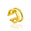 Glossy Gilded Silver Double Line Ear Cuff The ICONIC, image 