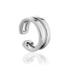 Double Line Silver Ear Cuff The ICONIC, image 