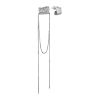 Asymmetric Silver Stud Earrings The Liquid, image 