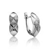 Textured Silver Earrings, image 