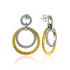 Fabulous Mix Tone Silver Dangle Earrings The Liquid, image 