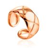 Harlequin Pattern Rose Plated Silver Ring The ICONIC, Ring Size: Adjustable, image 