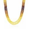 Stylish Two Tone Amber Beaded Necklace, Length: 45, image 