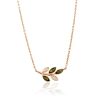 Floral Design Silver Amber Necklace With Crystals, Length: 49, image 