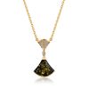 Amazing Green Amber Pendant Necklace, Length: 50, image 