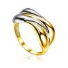 Sleek Gilded Silver Ring, Ring Size: 8.5 / 18.5, image 