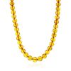 Glistening Faceted Amber Beaded Necklace, Length: 51, image 
