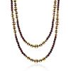 Ultra Long Faceted Amber Beaded Necklace, Length: 110, image 