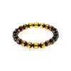 Faceted Green Amber Beaded Bracelet, Length: 17, image 