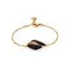 Chic Gilded Silver Amber Chain Bracelet, Length: 15, image 