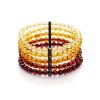 Luminous Mix Tone Faceted Amber Bracelet, Length: 18, image 