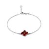 Chic Cross Motif Silver Amber Chain Bracelet The Supreme, Length: 17, image 
