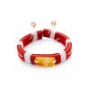 Safari Style Leather Amber Bracelet The Copacabana, image 