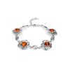 Filigree Silver Bracelet With Cognac Amber The Tivoli, image 