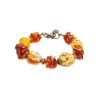 Multicolor Amber Bracelet With Brass Beads The Indonesia, image 