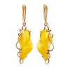 Handcrafted Amber Earrings In Gold The Rialto, image 