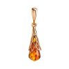 Drop Amber Pendant In Gold Plated Silver The Roxanne, image 