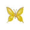 Butterfly Amber Brooch In Sterling Silver The April, image 