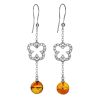 Amber Earrings In Sterling Silver With Inclusions The Clio, image 