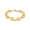 Gold Plated Bracelet With Honey Amber The Algeria, image 