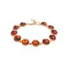 Link Amber Bracelet In Gold Plated Silver The Brunia, image 